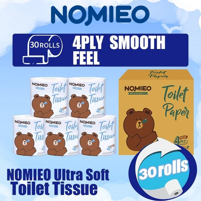 [Carton Sale] Nomieo Toilet Paper 30Rolls 200sheets 4plys Soft Feel Cleansing Cotton Portable Hot Sale
